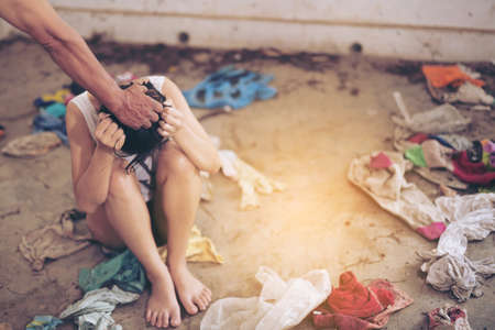 Sexual harassment , stop violence against Women, international women's day,bondage ,Violenceの写真素材