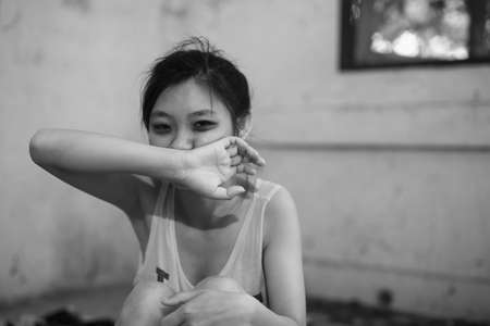 Sexual harassment , stop violence against Women, international women's day,bondage ,Violenceの写真素材