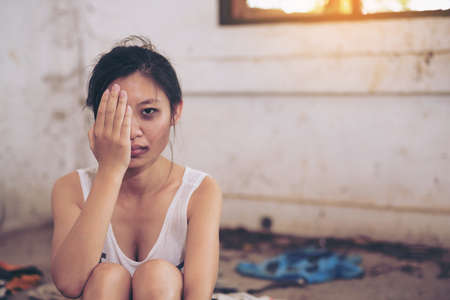 Sexual harassment , stop violence against Women, international women's day,bondage ,Violenceの写真素材