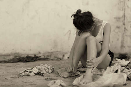 Sexual harassment , stop violence against Women, international women's day,bondage ,Violenceの写真素材