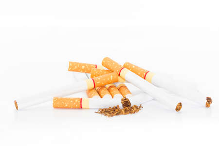 Cigarettes with a brown filter close - up