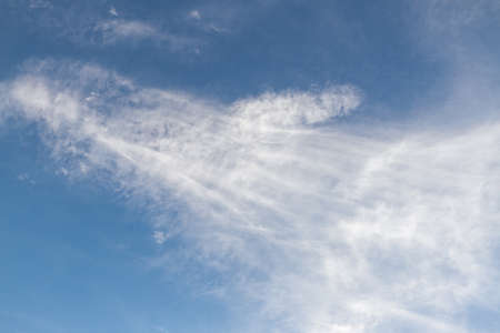 White Clouds on the bright  blue sky. Nature background.