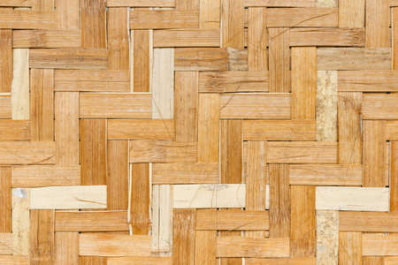 Native Thai style bamboo pattern basketry handmade and wallの写真素材