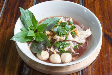 Thai noodles on wooden table.Thai.noodle.Thai.noodle.Thai.noodle.Thai.noodle.Thai....