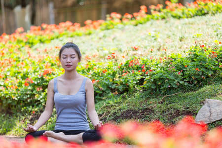 Yoga parkの写真素材