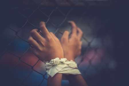 Stop abusing boy violence , Human Rights Day concept.の写真素材