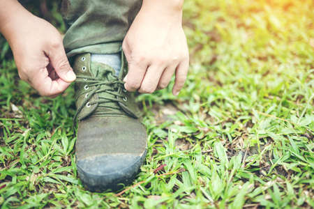 Hiking shoes.の写真素材