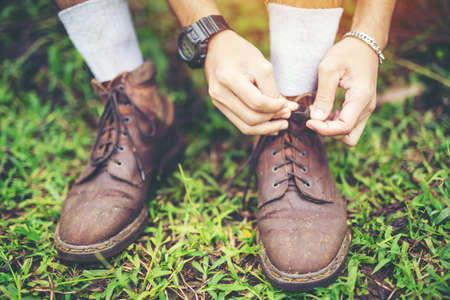Hiking shoes.の写真素材