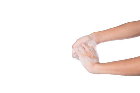 Washing Hands, Global Handwashing Day,solated on white background.
