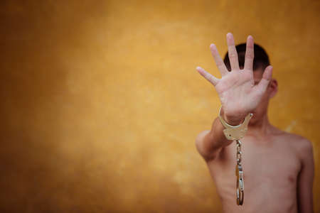 Human trafficking of children, Children trafficking concept.