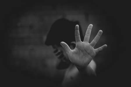 Human trafficking of children, Children trafficking concept.の写真素材