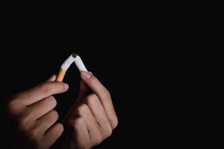 Boy refuse to smoke, World No Tobacco Day.の写真素材