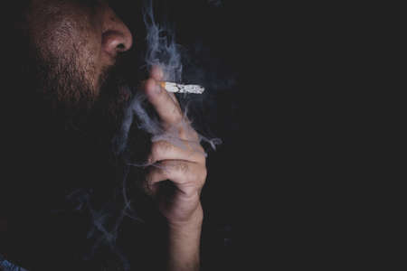 Man refuse to smoke, World No Tobacco Day.の写真素材