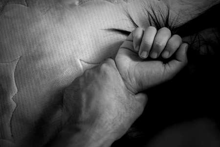 Raping young woman with violence abandoned rights abuses, Sexual abuse woman, violence concept.の写真素材