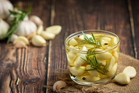 garlic oil for treatmentの写真素材