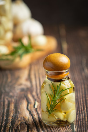 garlic oil for treatmentの写真素材