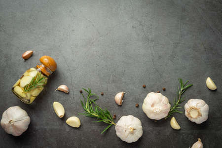 garlic oil for treatmentの写真素材