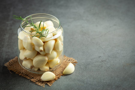 garlic oil for treatmentの写真素材