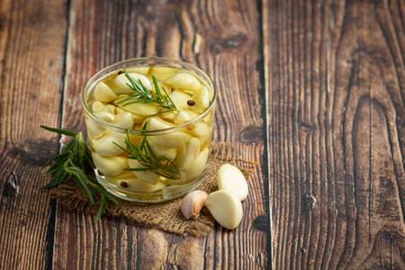 garlic oil for treatmentの写真素材
