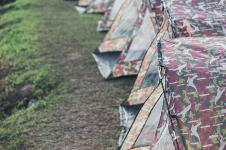 Camping in nature on winter season