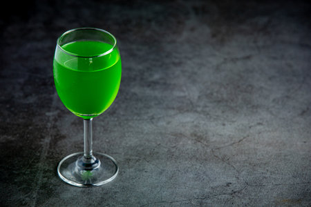colorful various cocktails in glassesの写真素材