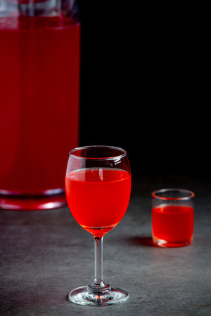 colorful various cocktails in glassesの写真素材