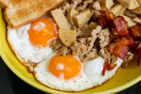 Breakfast  Fried eggsの写真素材