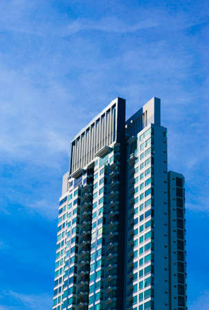 Big office center with glass windowsの写真素材