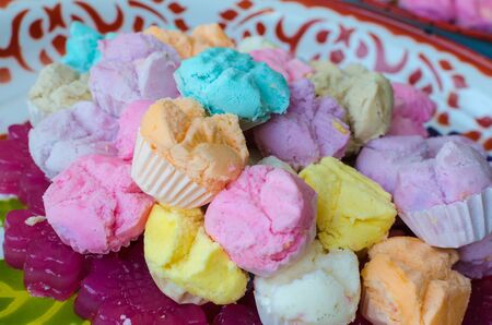 Small cup thai Sweet dessert.の写真素材