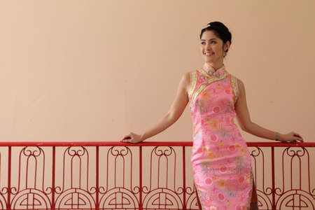Asian woman with chinese traditional clothing