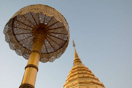 Wat Phrathat Doi Suthep temple in Chiang Mai, Thailand の写真素材