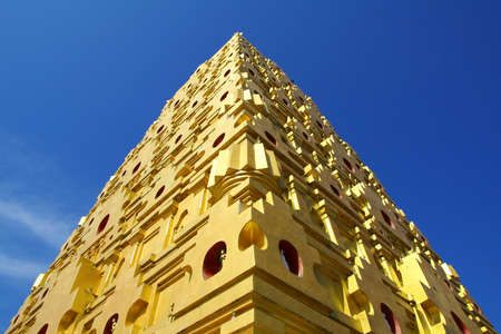 Bodhgaya-style stupa at Wangvivagegaram Temple, Sangkhla Buri, Kanchanaburi Province , Thailand