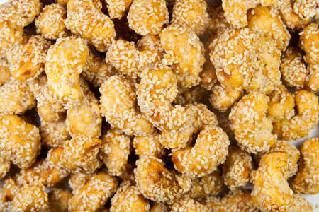 caramelized cashewsの写真素材