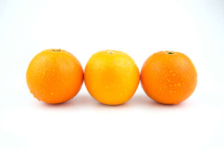 Orange fruit with white background.の写真素材