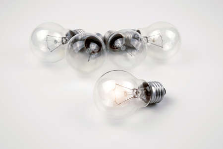 Light bulbs with bright light concetp for creativity, knowledge and organizational leadership.