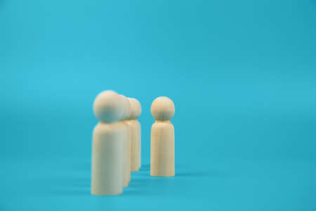 People wood doll that came out of the line concepts human resources for business organizations and...