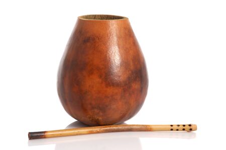 calabash and straw, traditional drink of Argentina.の写真素材