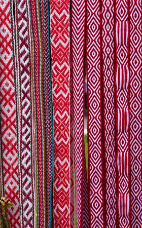 Wide ethnic belts with national Belorussian ornaments