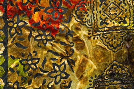 The black-green-orange velvet with patterns