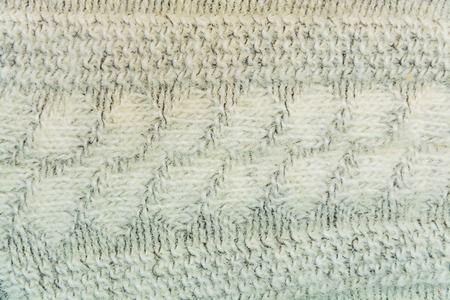 white and gray weave wool yarnの写真素材