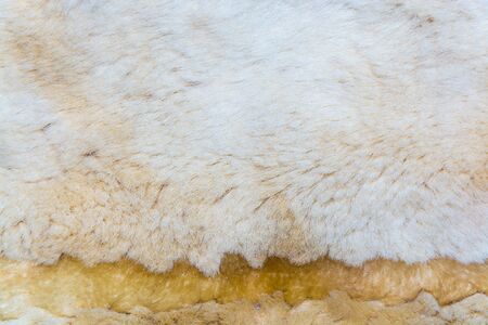 The beige imitation fur for backgroundの写真素材