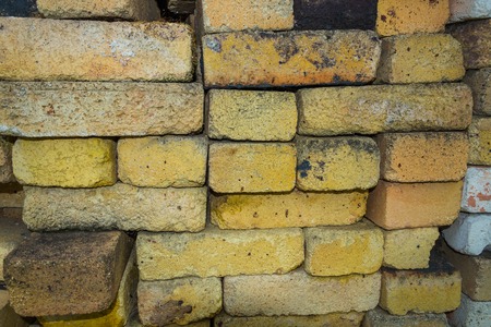 Background of yellow heat-resistant bricks