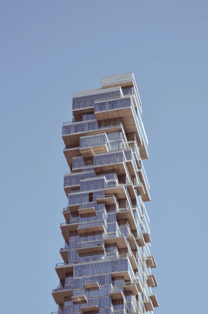 abstract building in manhattan in new york on february 16, 2020のeditorial素材