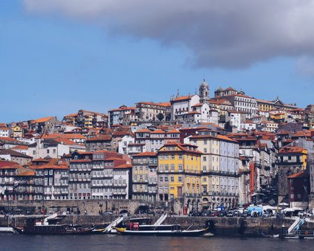 panoramic view of the city of Porto in Portugal, on April 16, 2018のeditorial素材