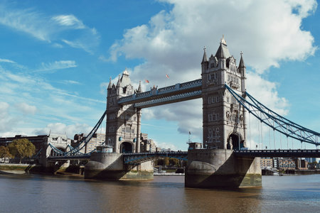 Tower Bridge in London, England on October 25, 2017のeditorial素材