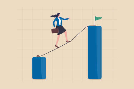Career challenge or growth and improvement, risk taking to be success or leadership to overcome...