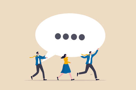 Team discussion, community or social feedback, communication or announcement dialog, team meeting...