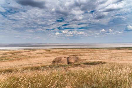 View of the bizarre formations of sandstone resembling human buttocks.の写真素材