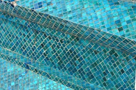 Blue mosaic tilesの写真素材