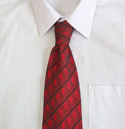 White shirt and red tieの写真素材